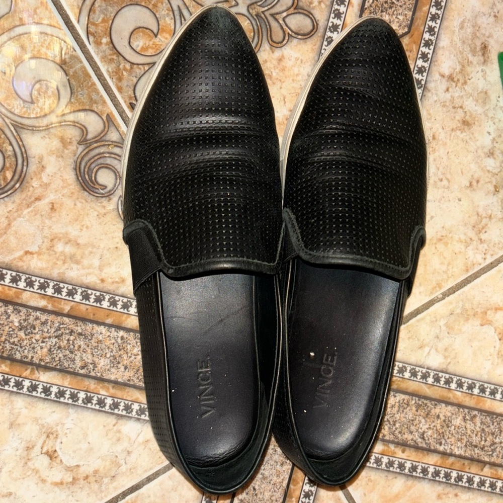 Perforated Leather Blair Sneakers slightly worn. As is.